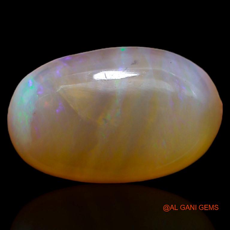 3.90 Cts Unheated Australian Fire Opal Loose Gemstone Trillion Cabochon Natural 13x8x4 mm A-469