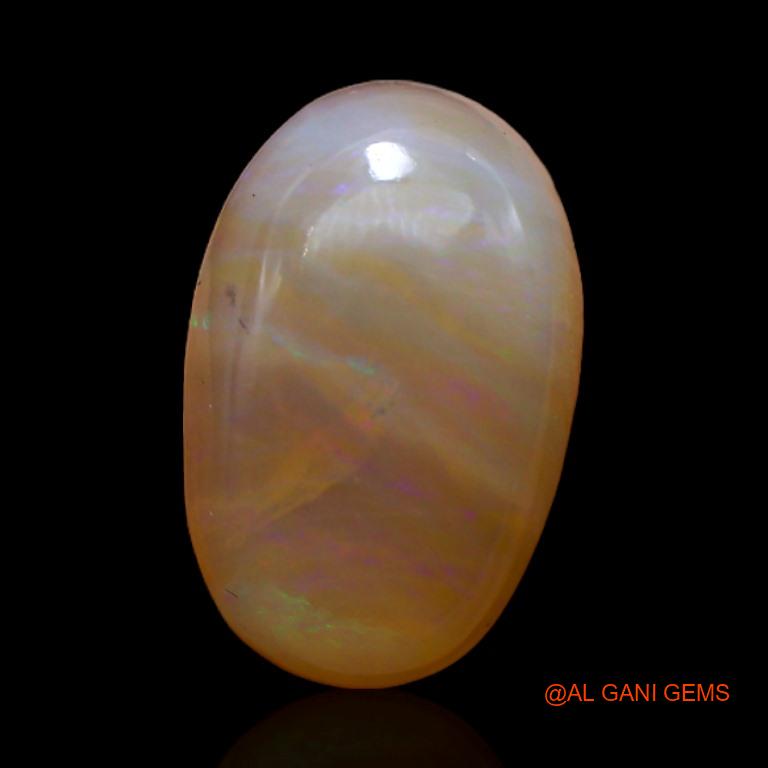 3.90 Cts Unheated Australian Fire Opal Loose Gemstone Trillion Cabochon Natural 13x8x4 mm A-469