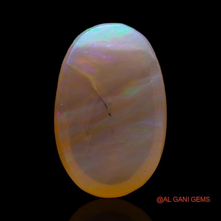 3.90 Cts Unheated Australian Fire Opal Loose Gemstone Trillion Cabochon Natural 13x8x4 mm A-469