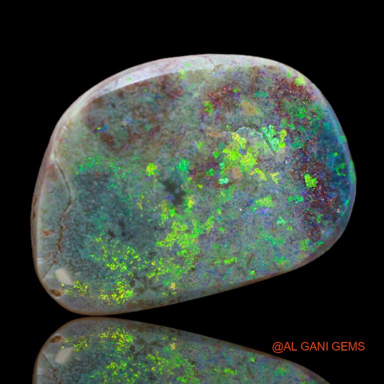 11.00 Cts Natural Australian Fire Opal Loose Gemstone Fancy Cabochon 20x14x5 mm A-46
