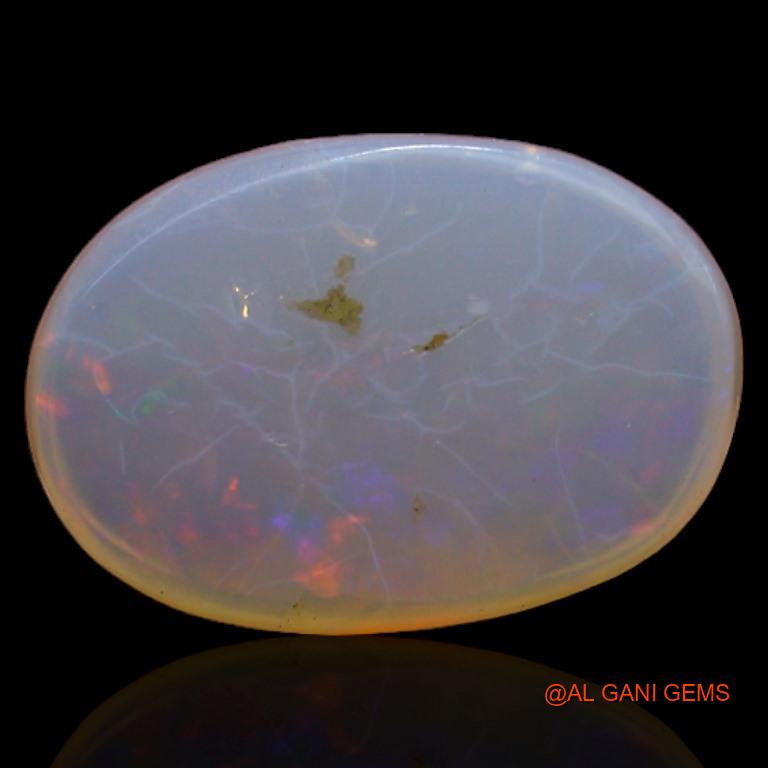 Natural Fire Opal Gemstone 4.10 Cts Loose Oval Cabochon From Australia 13x9x4 mm A-474