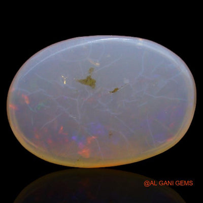 Natural Fire Opal Gemstone 4.10 Cts Loose Oval Cabochon From Australia 13x9x4 mm A-474