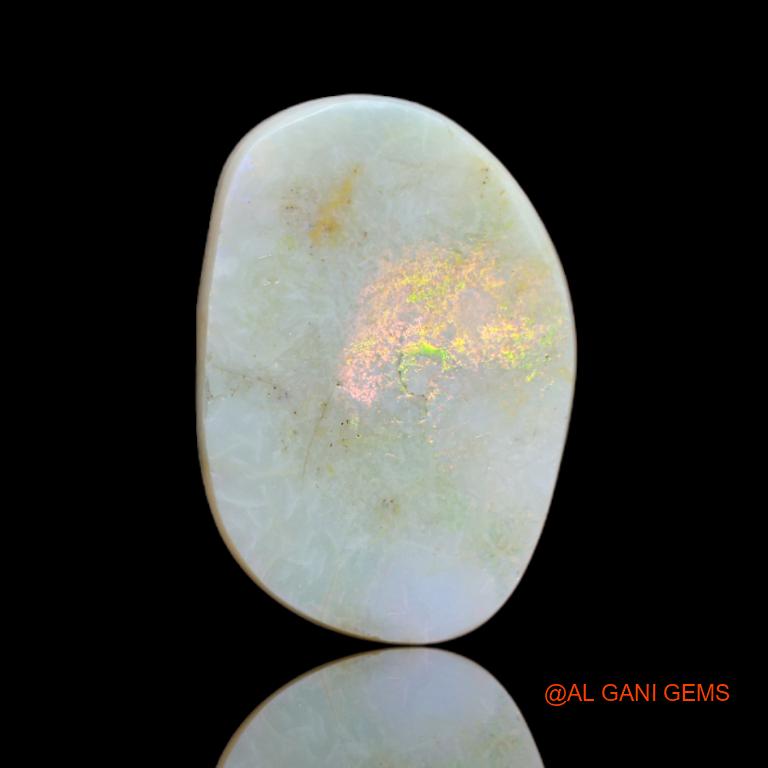 5.00 Cts Natural Australian Fire Opal Loose Gemstone Fancy Cabochon 17x12x3 mm A-47