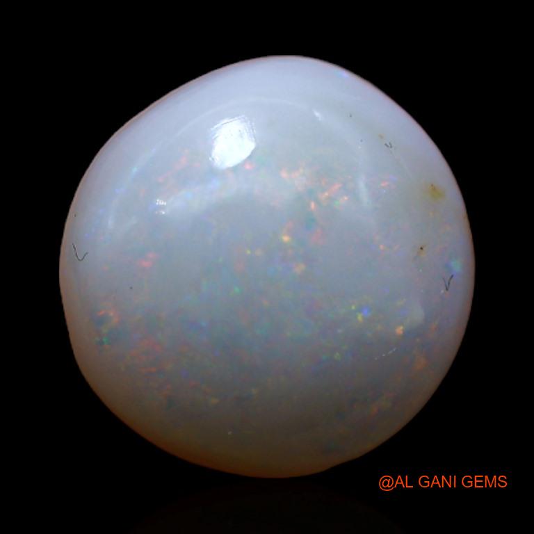 Natural Fire Opal Gemstone 2.90 Cts Loose Round Cabochon From Australia 10x10x4 mm A-482