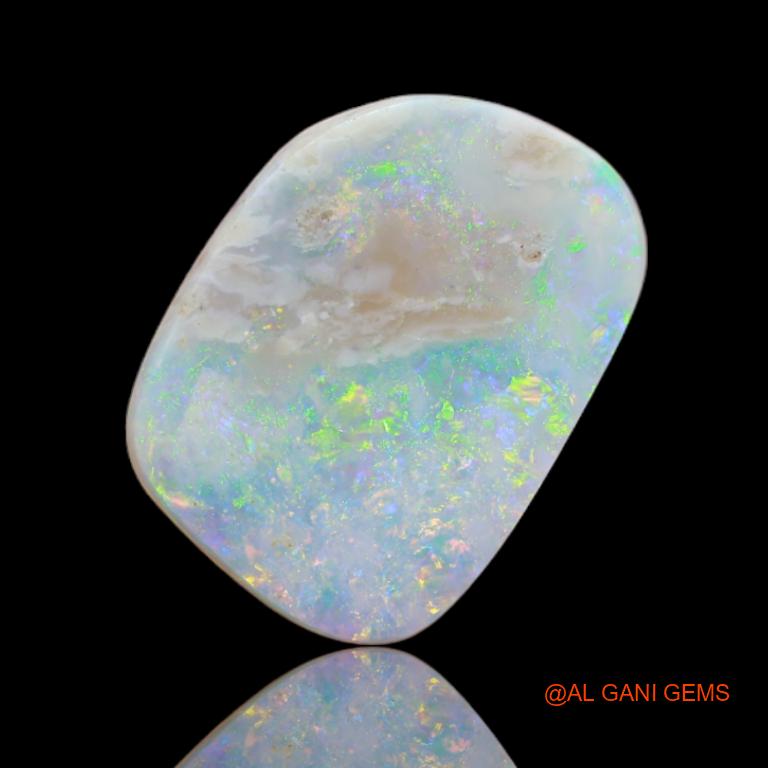 3.00 Cts Natural Australian Fire Opal Loose Gemstone Fancy Cabochon 16x11x2 mm A-48