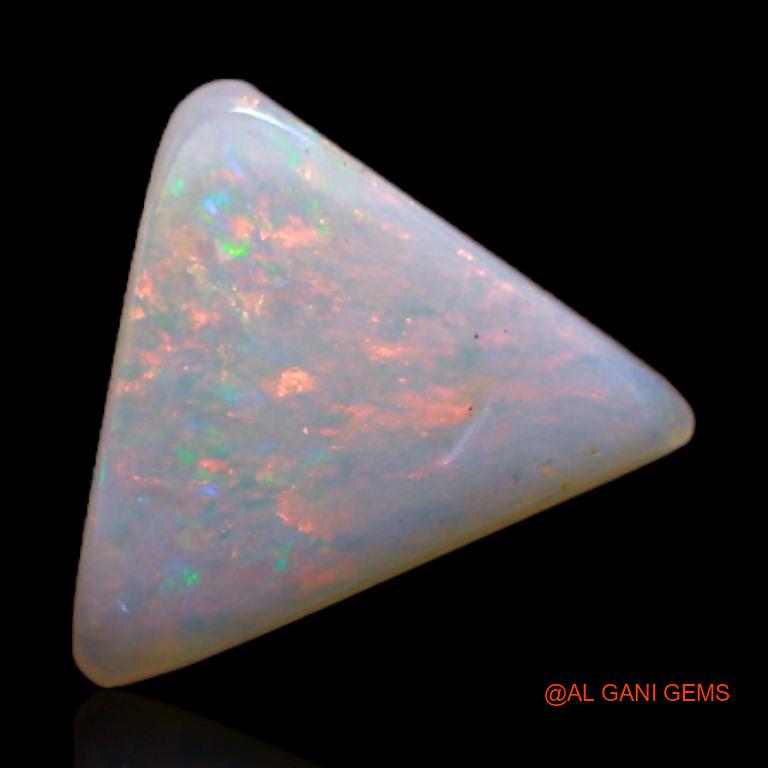 0.90 Cts Natural Australian Fire Opal Trillion Cabochon Loose Gemstone For Jewelry 9x8x1 mm A-490
