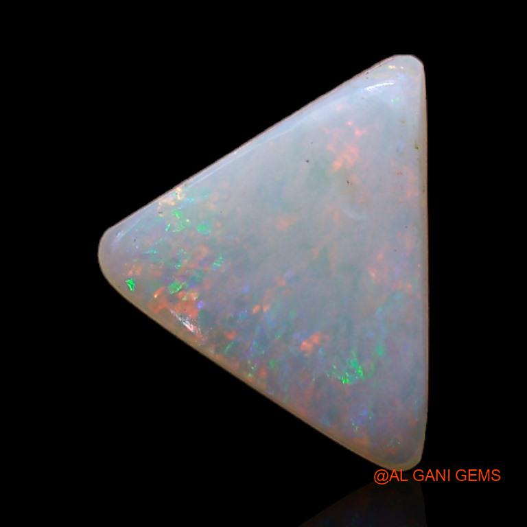 0.90 Cts Natural Australian Fire Opal Trillion Cabochon Loose Gemstone For Jewelry 9x8x1 mm A-490