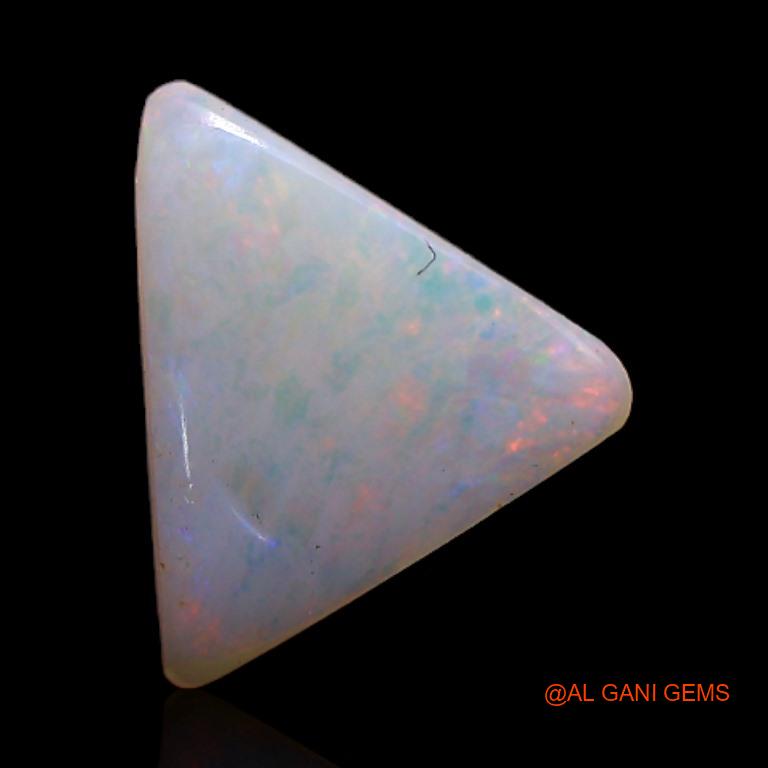 0.90 Cts Natural Australian Fire Opal Trillion Cabochon Loose Gemstone For Jewelry 9x8x1 mm A-490