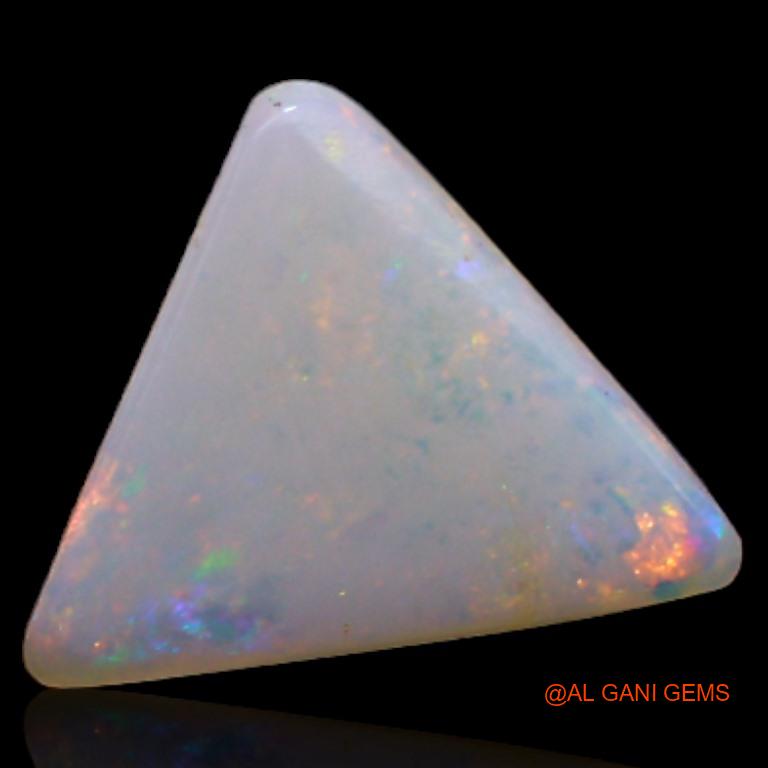 0.90 Cts Natural Australian Fire Opal Trillion Cabochon Loose Gemstone For Jewelry 9x8x1 mm A-490
