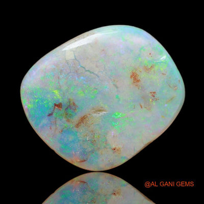6.15 Cts Natural Australian Fire Opal Loose Gemstone Fancy Cabochon 17x15x3 mm A-49