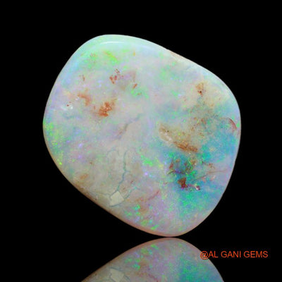6.15 Cts Natural Australian Fire Opal Loose Gemstone Fancy Cabochon 17x15x3 mm A-49