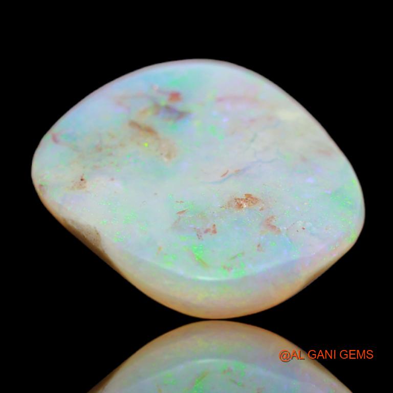 6.15 Cts Natural Australian Fire Opal Loose Gemstone Fancy Cabochon 17x15x3 mm A-49