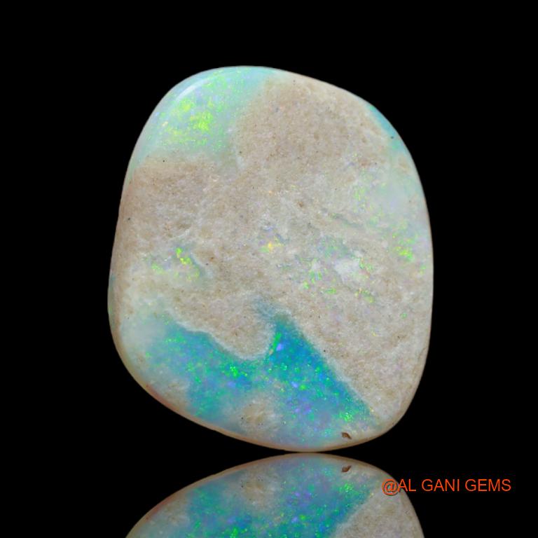 6.15 Cts Natural Australian Fire Opal Loose Gemstone Fancy Cabochon 17x15x3 mm A-49