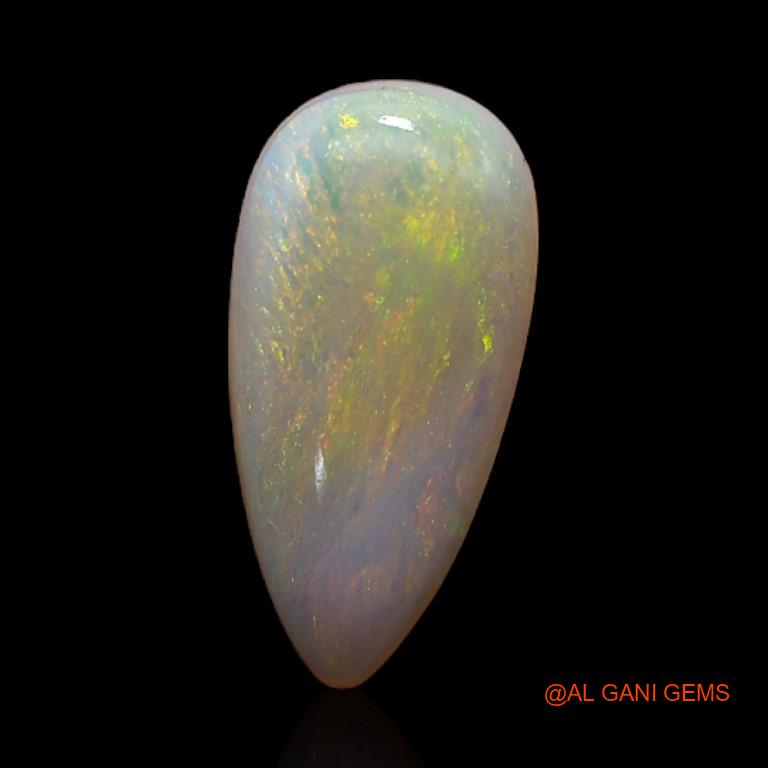 1.15 Cts Unheated Australian Fire Opal Loose Gemstone Pear Cabochon Natural 12x6x2 mm A-500
