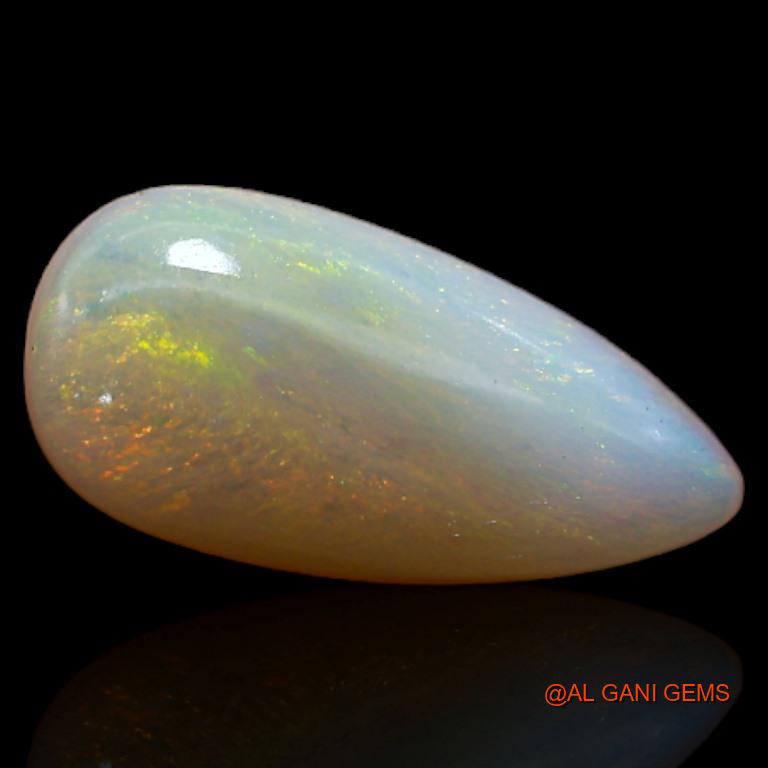 1.15 Cts Unheated Australian Fire Opal Loose Gemstone Pear Cabochon Natural 12x6x2 mm A-500