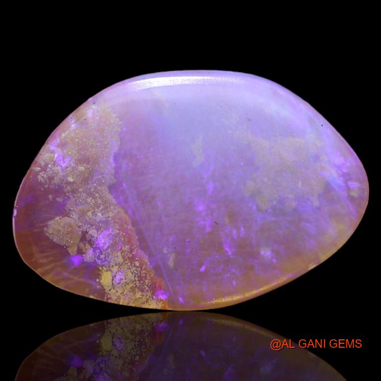 3.25 Cts Unheated Australian Fire Opal Loose Gemstone Fancy Cabochon Natural 19x12x2 mm A-501