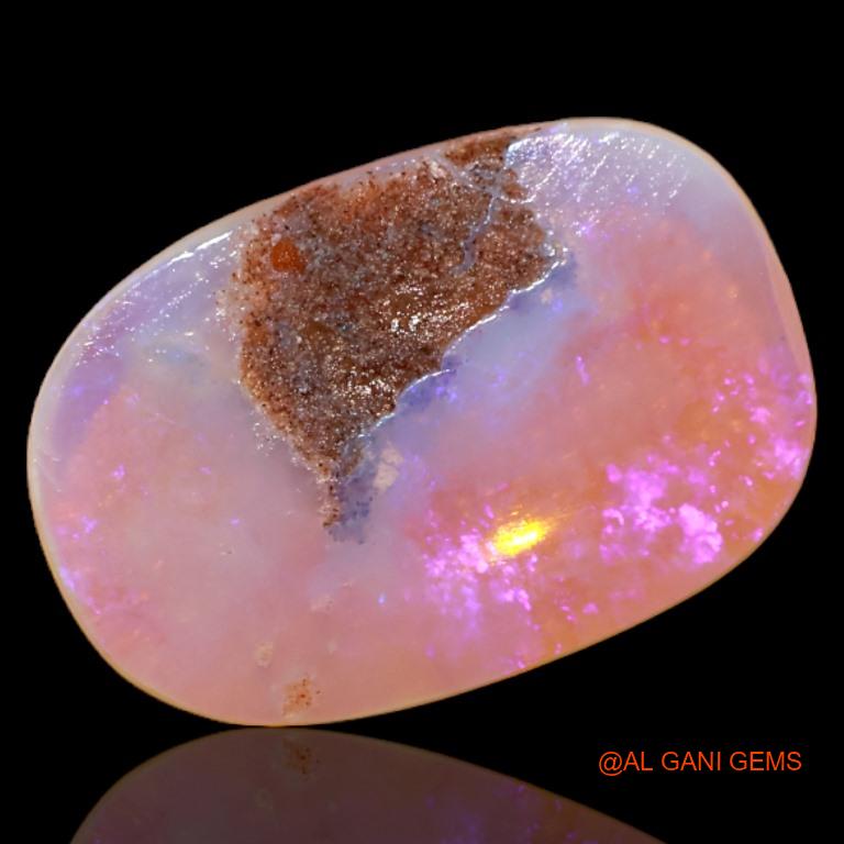 Natural Untreated Fire Opal Loose Gemstone Oval Cabochon From Australia 3.40 Cts 17x11x2 mm A-509