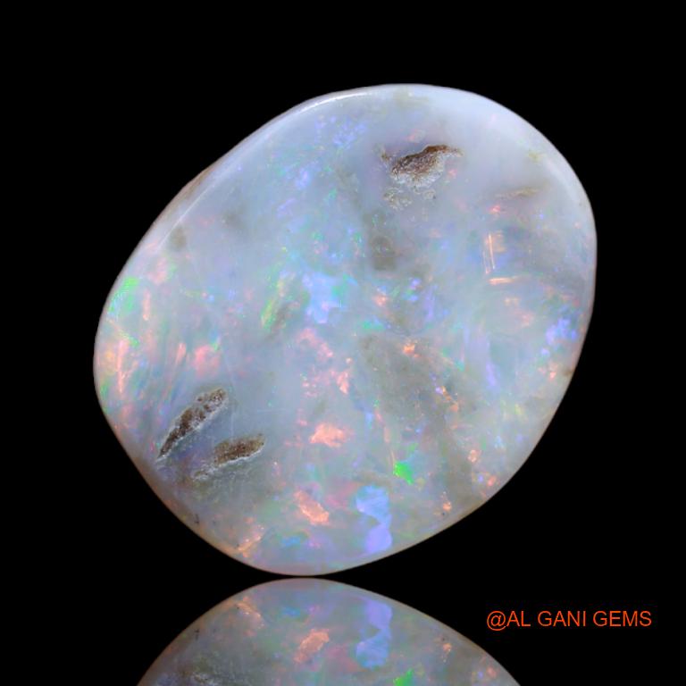7.60 Cts Natural Australian Fire Opal Loose Gemstone Fancy Cabochon 18x15x7 mm A-50