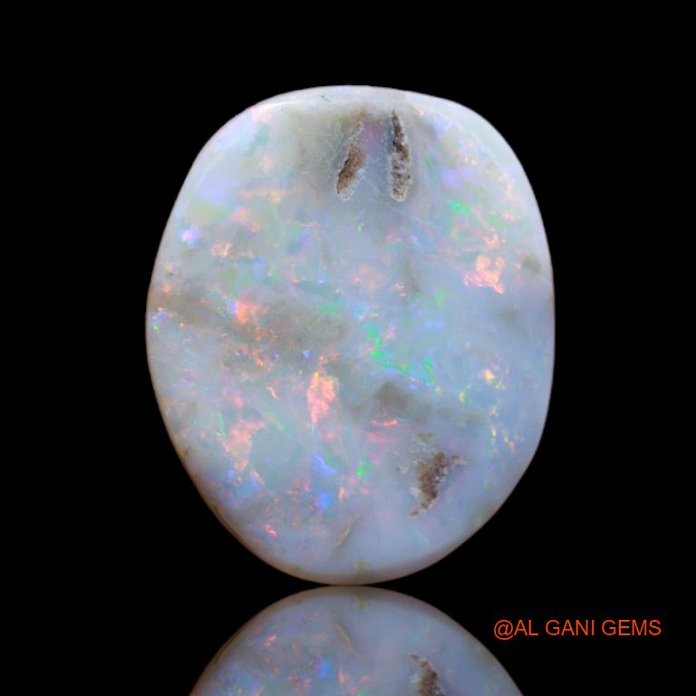 7.60 Cts Natural Australian Fire Opal Loose Gemstone Fancy Cabochon 18x15x7 mm A-50