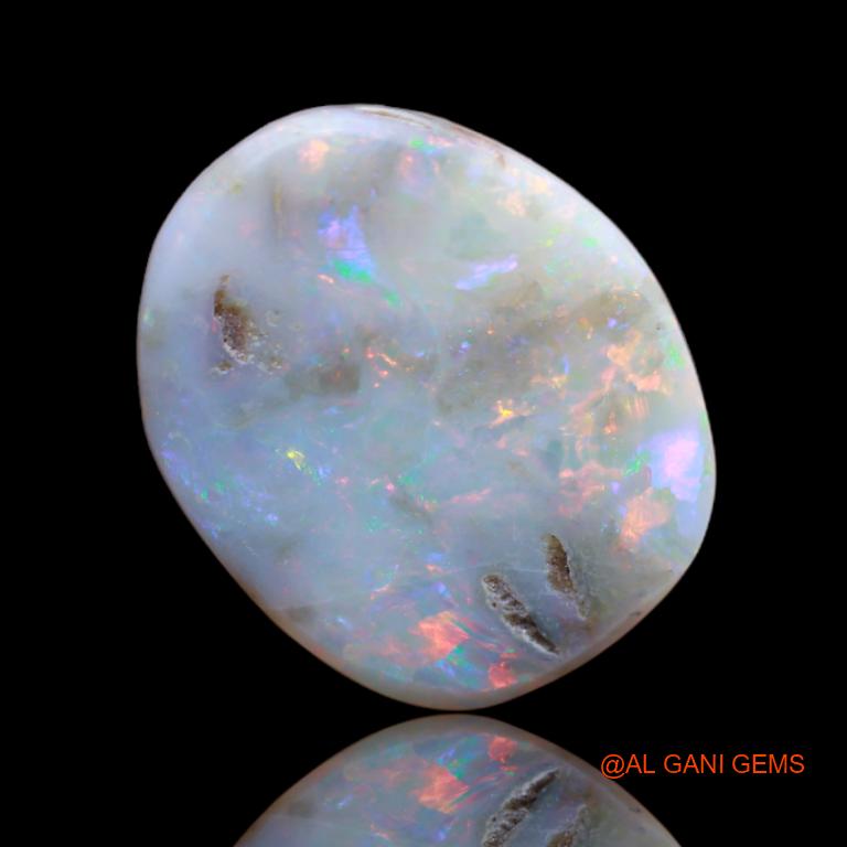 7.60 Cts Natural Australian Fire Opal Loose Gemstone Fancy Cabochon 18x15x7 mm A-50