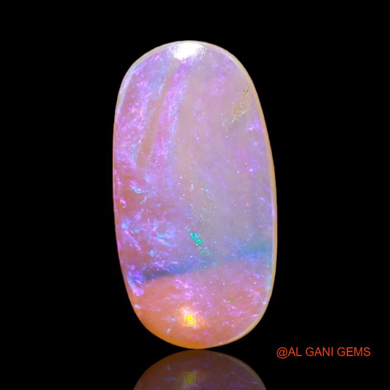 2.40 Cts Natural Australian Fire Opal Loose Gemstone Oval Cabochon 15x8x2 mm A-510