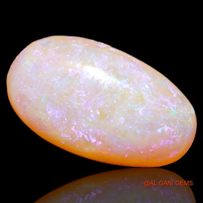Natural Untreated Fire Opal Loose Gemstone Oval Cabochon From Australia 4.35 Cts 15x9x4 mm A-519