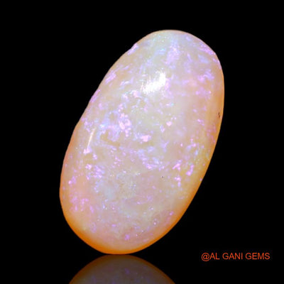 Natural Untreated Fire Opal Loose Gemstone Oval Cabochon From Australia 4.35 Cts 15x9x4 mm A-519