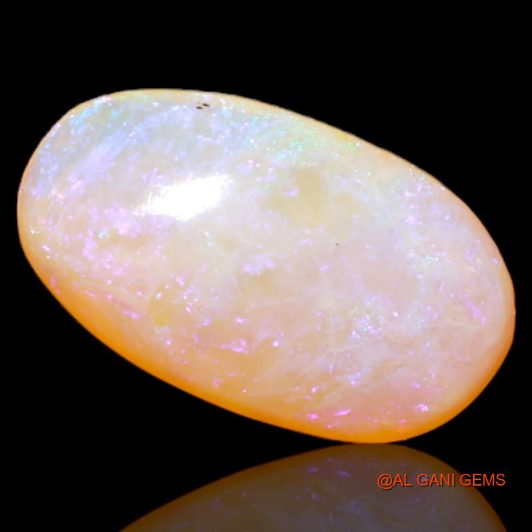 Natural Untreated Fire Opal Loose Gemstone Oval Cabochon From Australia 4.35 Cts 15x9x4 mm A-519