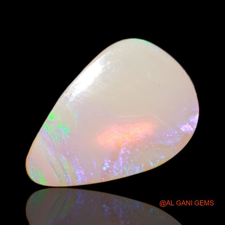 2.40 Cts Natural Australian Fire Opal Loose Gemstone Pear Cabochon 15x10x2 mm A-520