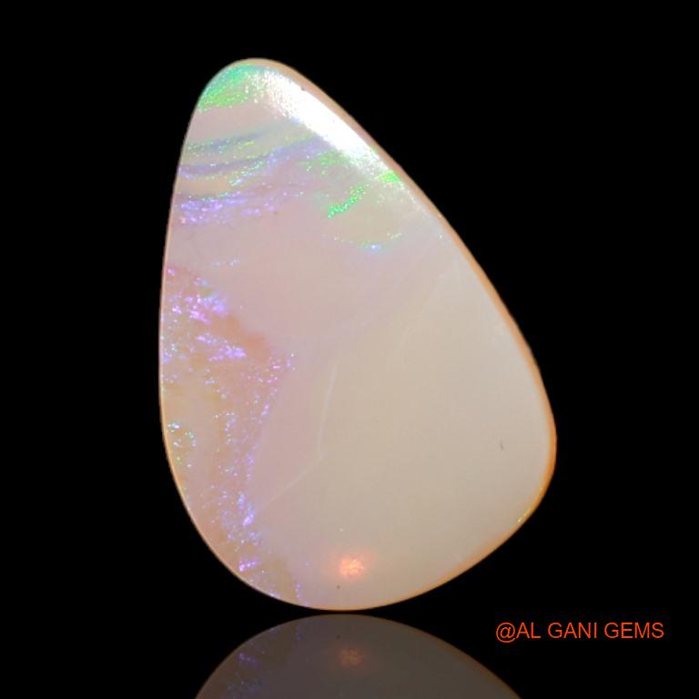 2.40 Cts Natural Australian Fire Opal Loose Gemstone Pear Cabochon 15x10x2 mm A-520