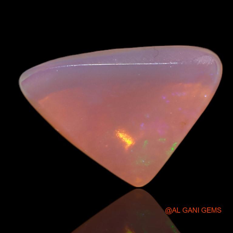 2.95 Cts Natural Australian Fire Opal Loose Gemstone Trillion Cabochon 15x10x3 mm A-522
