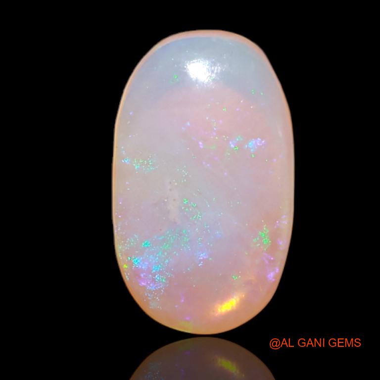 3.15 Cts Unheated Australian Fire Opal Loose Gemstone Oval Cabochon Natural 14x8x3 mm A-525