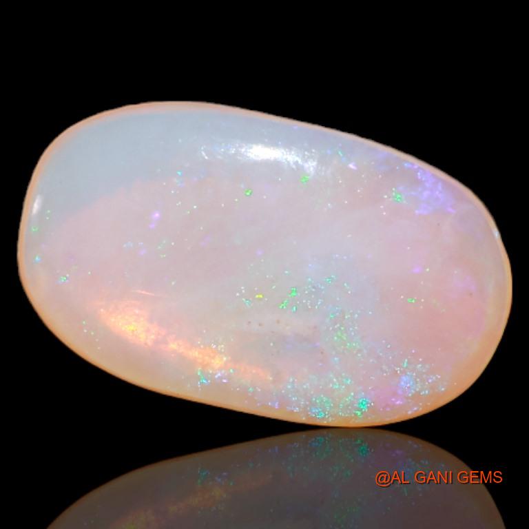 3.15 Cts Unheated Australian Fire Opal Loose Gemstone Oval Cabochon Natural 14x8x3 mm A-525