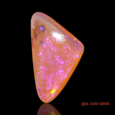 3.60 Cts Unheated Australian Fire Opal Loose Gemstone Trillion Cabochon Natural 16x9x4 mm A-526