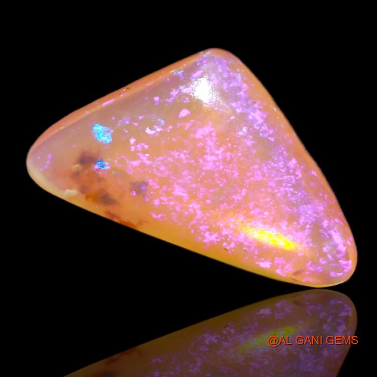 3.60 Cts Unheated Australian Fire Opal Loose Gemstone Trillion Cabochon Natural 16x9x4 mm A-526