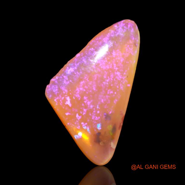 3.60 Cts Unheated Australian Fire Opal Loose Gemstone Trillion Cabochon Natural 16x9x4 mm A-526