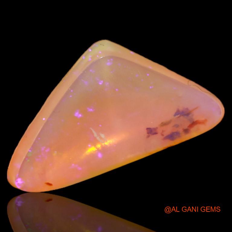 3.60 Cts Unheated Australian Fire Opal Loose Gemstone Trillion Cabochon Natural 16x9x4 mm A-526