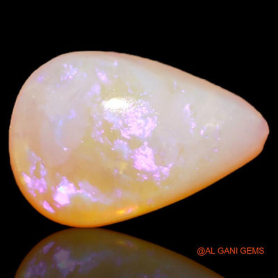 Natural Fire Opal Gemstone 2.20 Cts Loose Pear Cabochon From Australia 12x8x3 mm A-533