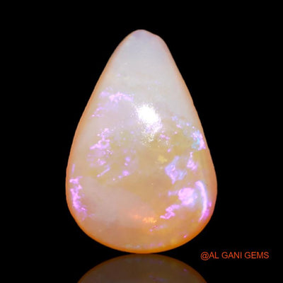 Natural Fire Opal Gemstone 2.20 Cts Loose Pear Cabochon From Australia 12x8x3 mm A-533