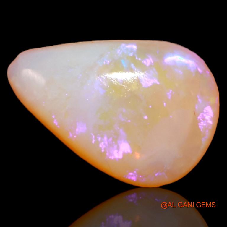 Natural Fire Opal Gemstone 2.20 Cts Loose Pear Cabochon From Australia 12x8x3 mm A-533