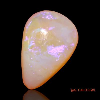 Natural Fire Opal Gemstone 2.20 Cts Loose Pear Cabochon From Australia 12x8x3 mm A-533