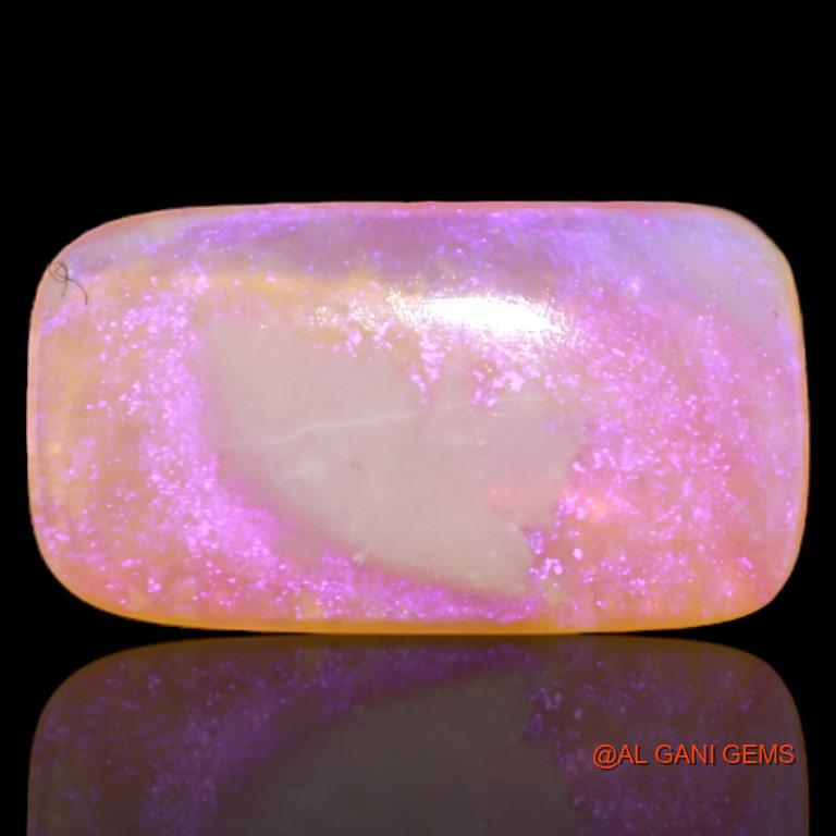 Natural Fire Opal Gemstone 3.40 Cts Loose Square Cabochon From Australia 14x7x3 mm A-534