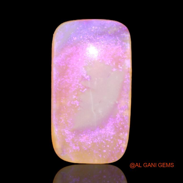 Natural Fire Opal Gemstone 3.40 Cts Loose Square Cabochon From Australia 14x7x3 mm A-534
