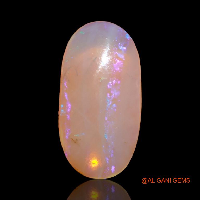 3.70 Cts Unheated Australian Fire Opal Loose Gemstone Oval Cabochon Natural 17x9x3 mm A-535