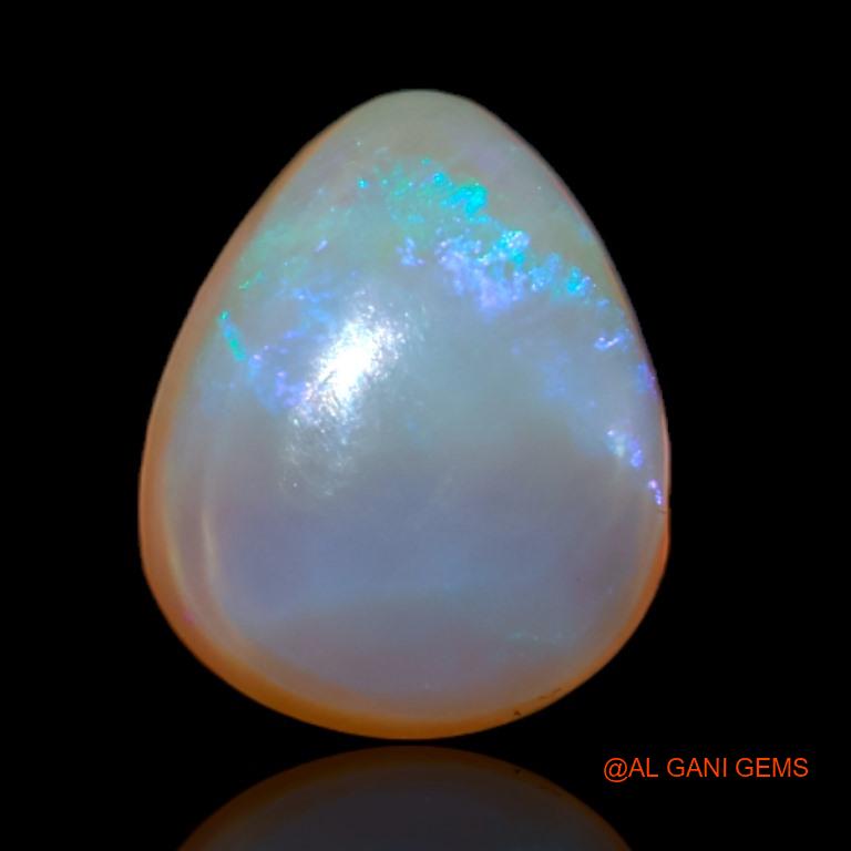 Natural Untreated Fire Opal Loose Gemstone Pear Cabochon From Australia 4.30 Cts 12x10x5 mm A-536