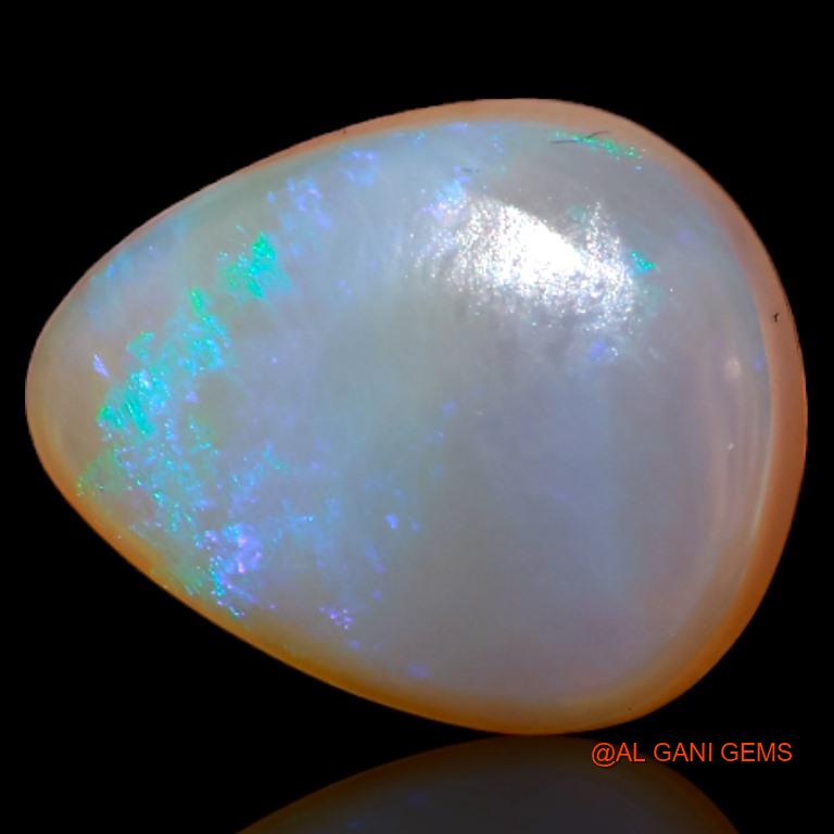 Natural Untreated Fire Opal Loose Gemstone Pear Cabochon From Australia 4.30 Cts 12x10x5 mm A-536