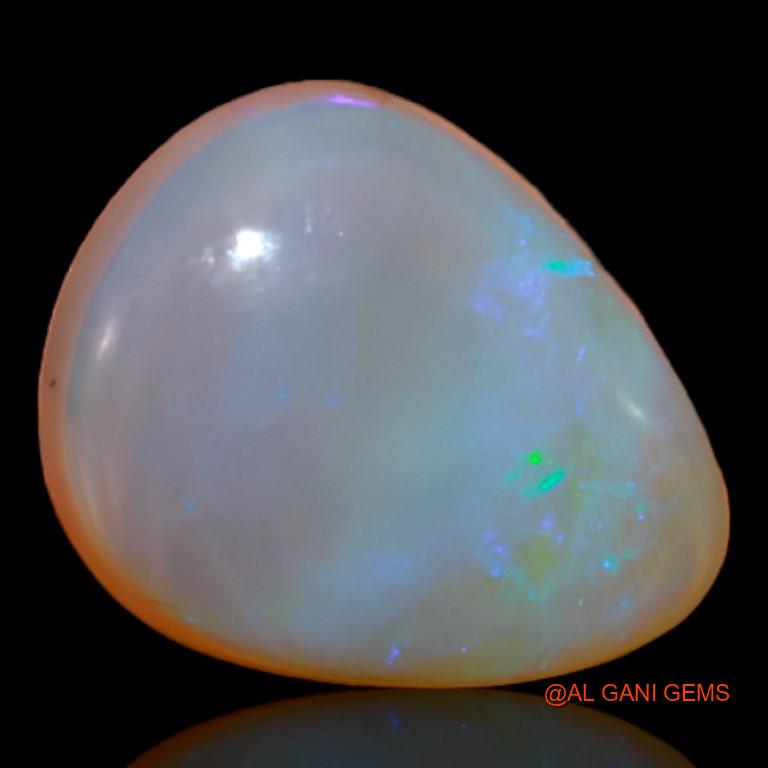 Natural Untreated Fire Opal Loose Gemstone Pear Cabochon From Australia 4.30 Cts 12x10x5 mm A-536