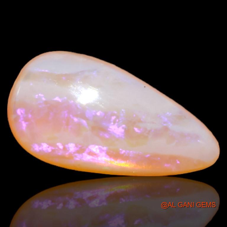 2.95 Cts Natural Australian Fire Opal Loose Gemstone Pear Cabochon 15x7x3 mm A-537
