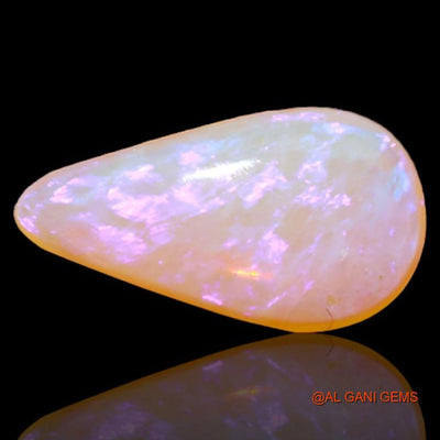 2.25 Cts Natural Australian Fire Opal Loose Gemstone Pear Cabochon 13x7x3 mm A-539