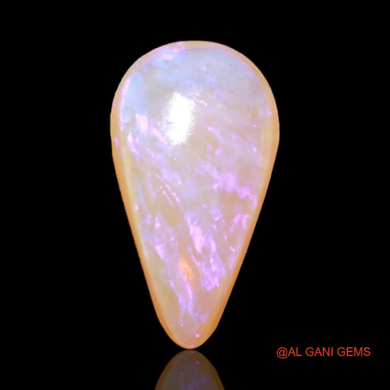 2.25 Cts Natural Australian Fire Opal Loose Gemstone Pear Cabochon 13x7x3 mm A-539
